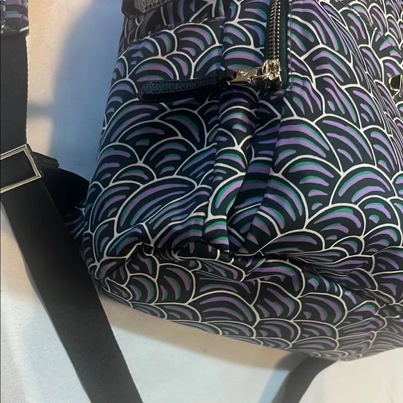 Kate Spade Purple and Black Backpack with Scallop Design - Picture 3 of 11